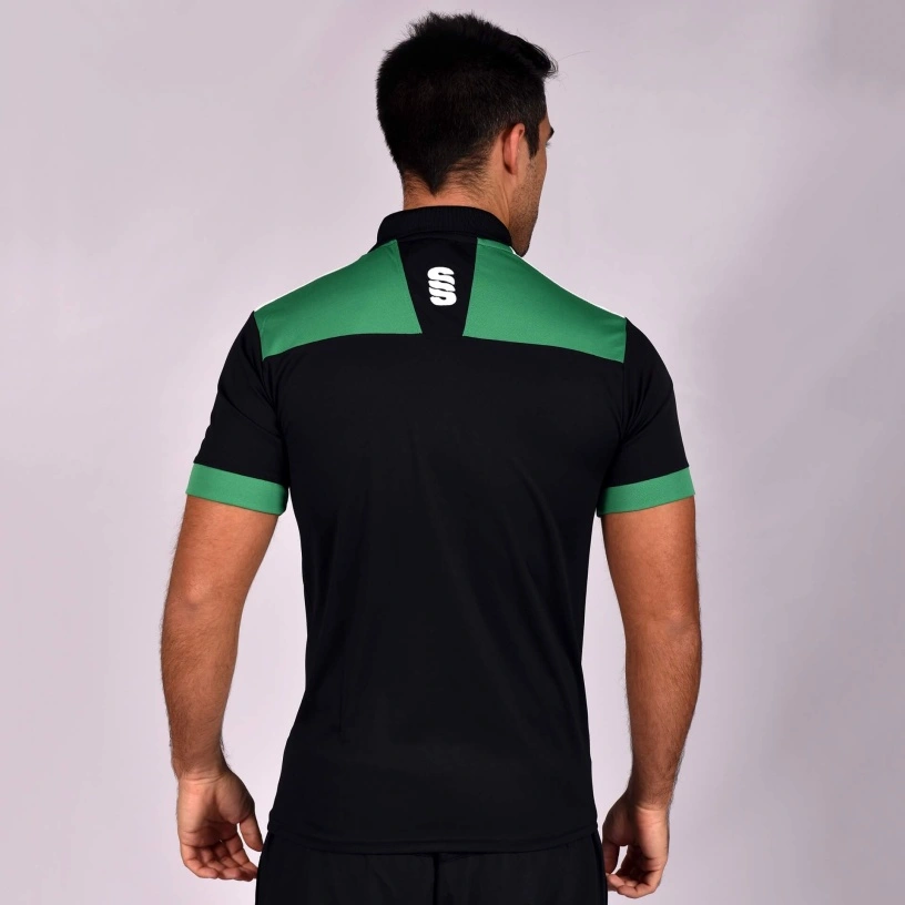 Blade Polo Shirt : Black / Emerald / White